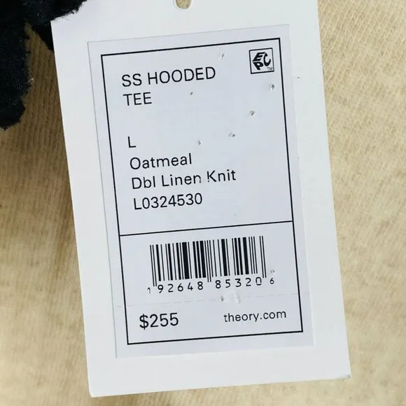 NWT Theory Drawstring Hooded Sweatshirt Size L - Picture 12 of 13